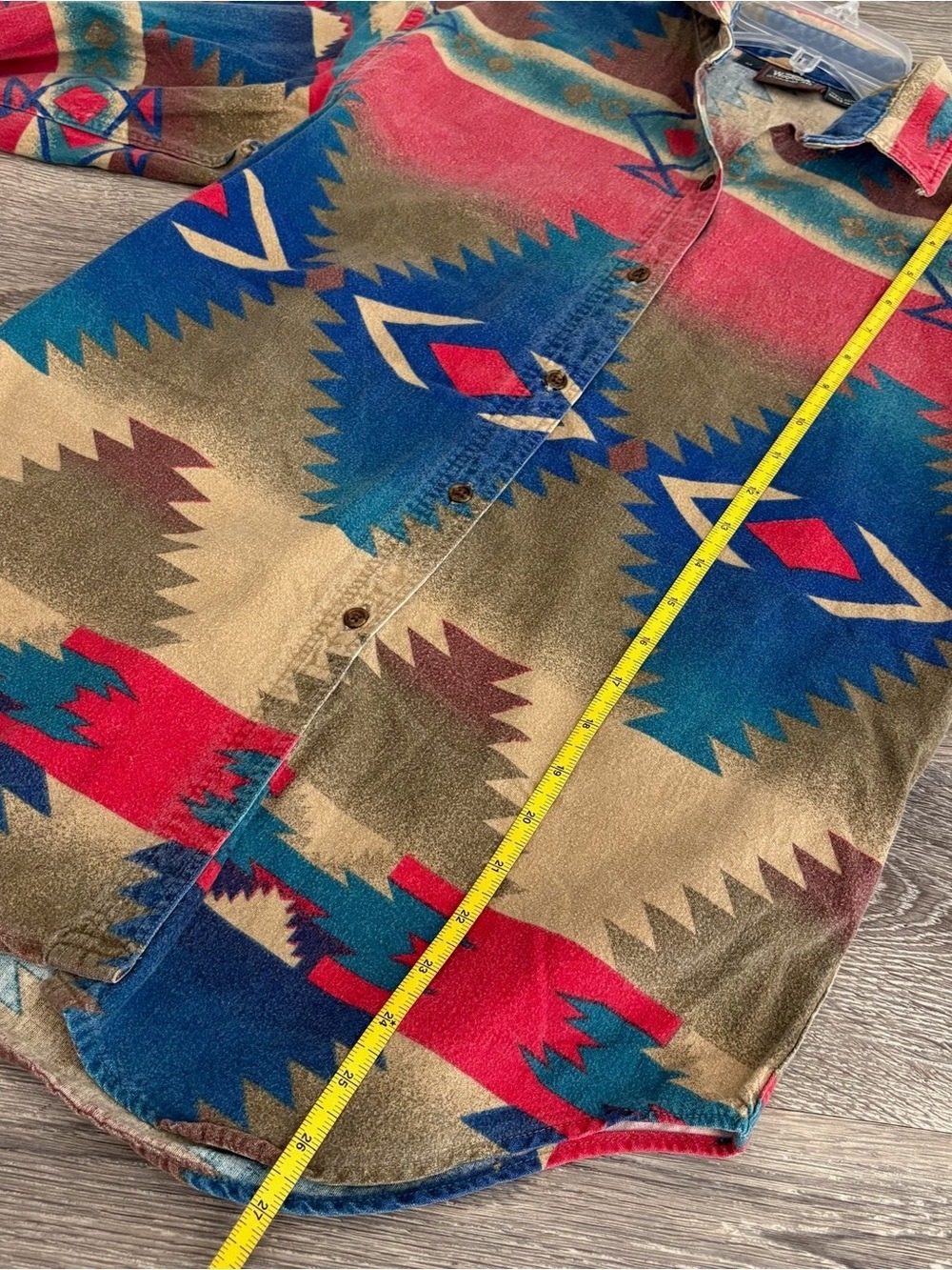 USA Vintage Woolrich Multicolor Southwestern Cotton Shirt Jacket M - Picture 4 of 5